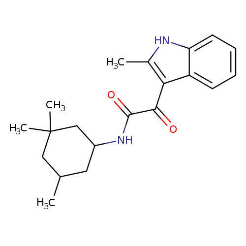 2-(2-methyl-1H-indol-3-yl)-2-oxo-N-(3,3,5-trimethylcyclohexyl)acetamide
