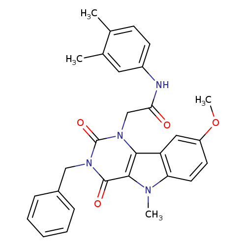 2-{3-benzyl-8-methoxy-5-methyl-2,4-dioxo-1H,2H,3H,4H,5H-pyrimido[5,4-b]indol-1-yl}-N-(3,4-dimethylphenyl)acetamide