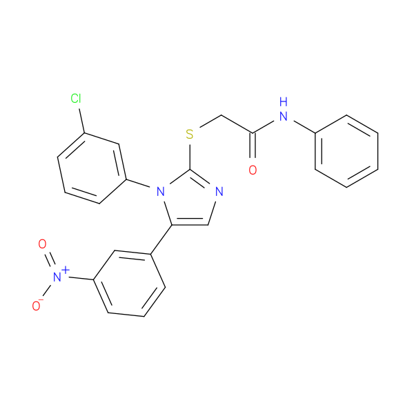 2-{[1-(3-chlorophenyl)-5-(3-nitrophenyl)-1H-imidazol-2-yl]sulfanyl}-N-phenylacetamide