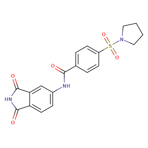 N-(1,3-dioxo-2,3-dihydro-1H-isoindol-5-yl)-4-(pyrrolidine-1-sulfonyl)benzamide