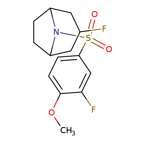 3-fluoro-8-(3-fluoro-4-methoxybenzenesulfonyl)-8-azabicyclo[3.2.1]octane