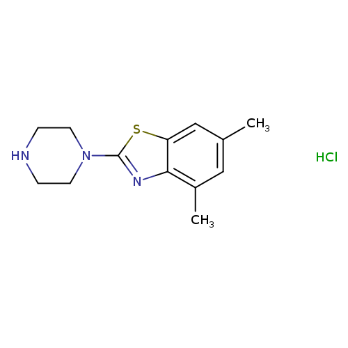 4,6-dimethyl-2-(piperazin-1-yl)-1,3-benzothiazole hydrochloride