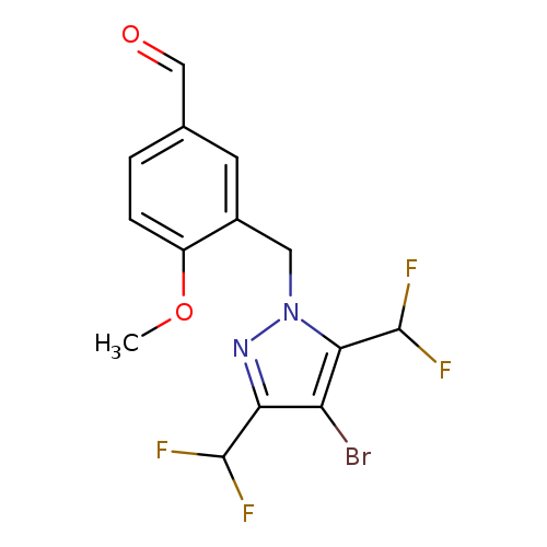 3-{[4-bromo-3,5-bis(difluoromethyl)-1H-pyrazol-1-yl]methyl}-4-methoxybenzaldehyde