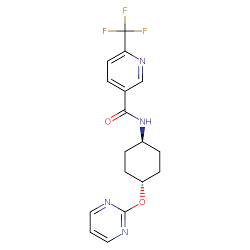 N-[(1r,4r)-4-(pyrimidin-2-yloxy)cyclohexyl]-6-(trifluoromethyl)pyridine-3-carboxamide