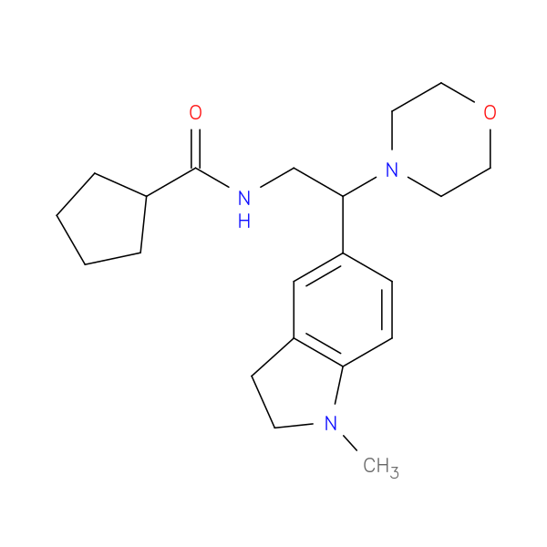 N-[2-(1-methyl-2,3-dihydro-1H-indol-5-yl)-2-(morpholin-4-yl)ethyl]cyclopentanecarboxamide