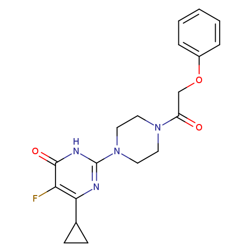 6-cyclopropyl-5-fluoro-2-[4-(2-phenoxyacetyl)piperazin-1-yl]-3,4-dihydropyrimidin-4-one