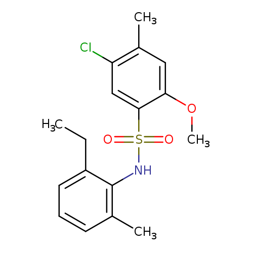 5-chloro-N-(2-ethyl-6-methylphenyl)-2-methoxy-4-methylbenzene-1-sulfonamide