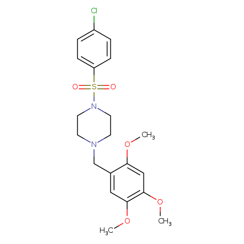 1-[(4-chlorophenyl)sulfonyl]-4-(2,4,5-trimethoxybenzyl)piperazine