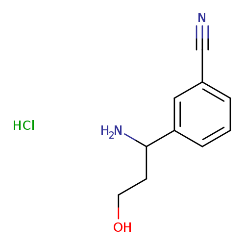 3-(1-amino-3-hydroxypropyl)benzonitrilehydrochloride