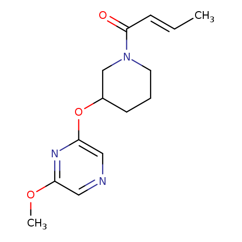 (2E)-1-{3-[(6-methoxypyrazin-2-yl)oxy]piperidin-1-yl}but-2-en-1-one