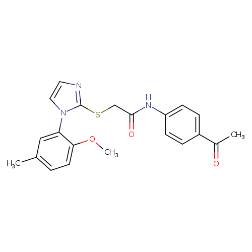 N-(4-acetylphenyl)-2-{[1-(2-methoxy-5-methylphenyl)-1H-imidazol-2-yl]sulfanyl}acetamide