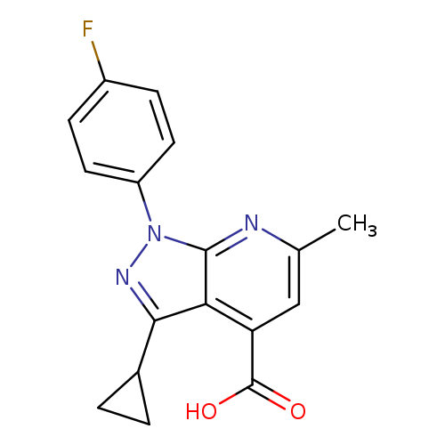 3-Cyclopropyl-1-(4-fluorophenyl)-6-methyl-1H-pyrazolo[3,4-b]pyridine-4-carboxylic acid