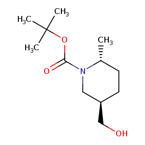 1-Piperidinecarboxylic acid, 5-(hydroxymethyl)-2-methyl-, 1,1-dimethylethyl ester, (2R,5R)-