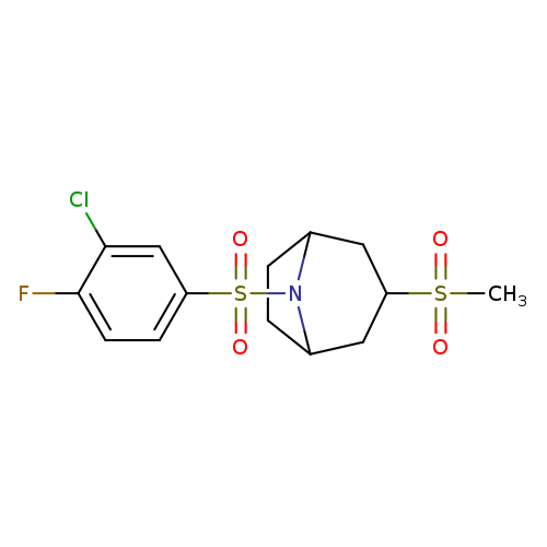 8-(3-chloro-4-fluorobenzenesulfonyl)-3-methanesulfonyl-8-azabicyclo[3.2.1]octane