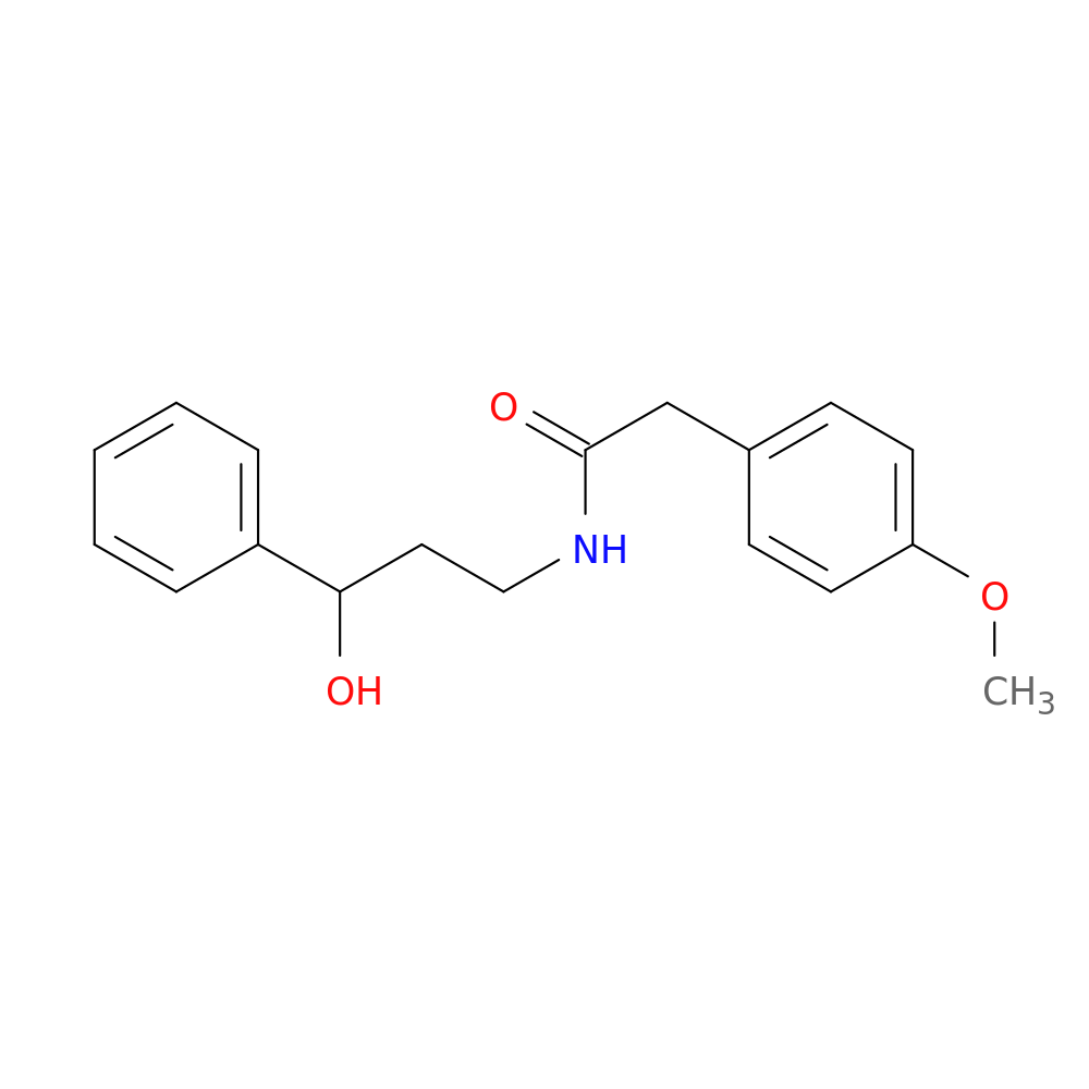 N-(3-hydroxy-3-phenylpropyl)-2-(4-methoxyphenyl)acetamide