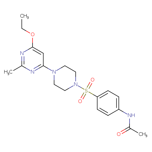 N-(4-{[4-(6-ethoxy-2-methylpyrimidin-4-yl)piperazin-1-yl]sulfonyl}phenyl)acetamide