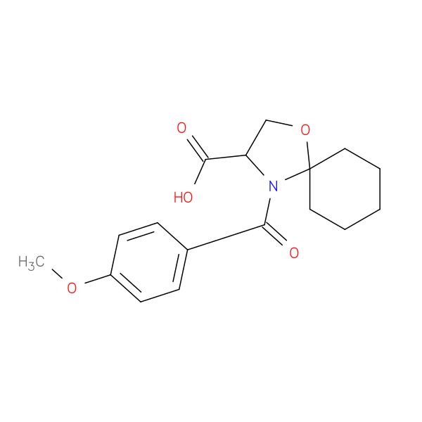 4-(4-methoxybenzoyl)-1-oxa-4-azaspiro[4.5]decane-3-carboxylic acid