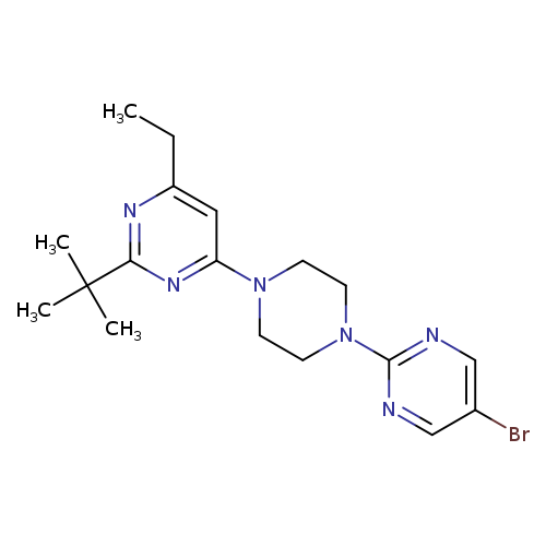 4-[4-(5-bromopyrimidin-2-yl)piperazin-1-yl]-2-tert-butyl-6-ethylpyrimidine