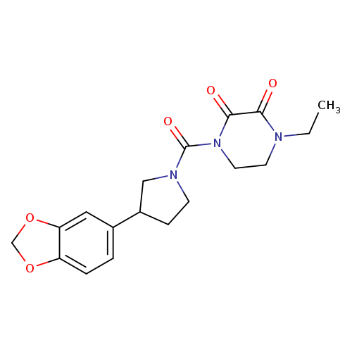 1-[3-(2H-1,3-benzodioxol-5-yl)pyrrolidine-1-carbonyl]-4-ethylpiperazine-2,3-dione