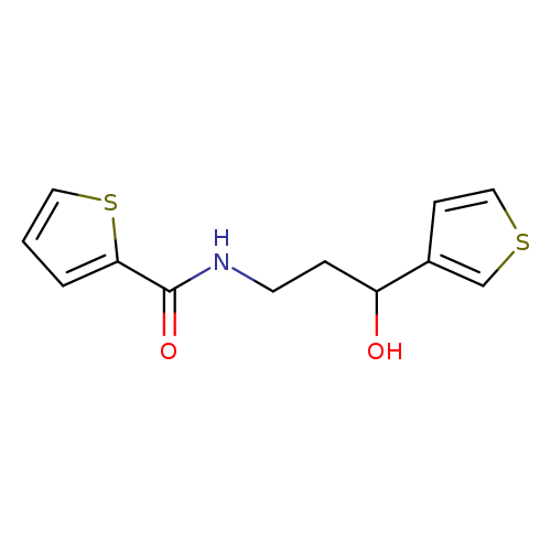 N-[3-hydroxy-3-(thiophen-3-yl)propyl]thiophene-2-carboxamide