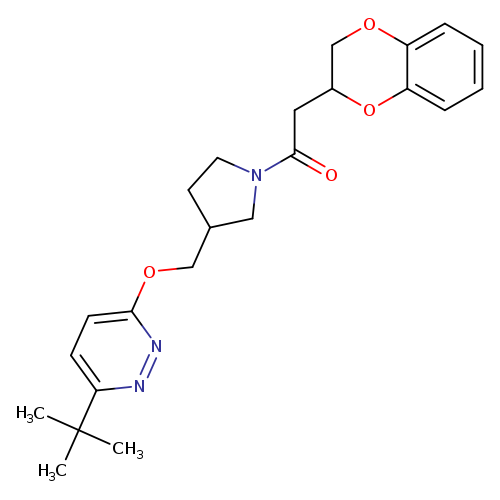 1-(3-{[(6-tert-butylpyridazin-3-yl)oxy]methyl}pyrrolidin-1-yl)-2-(2,3-dihydro-1,4-benzodioxin-2-yl)ethan-1-one