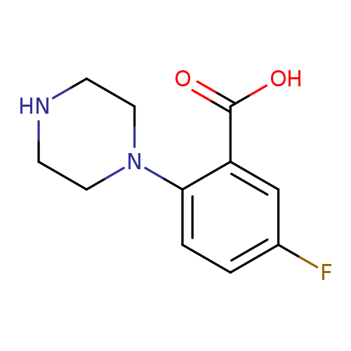 Benzoic acid, 5-fluoro-2-(1-piperazinyl)-