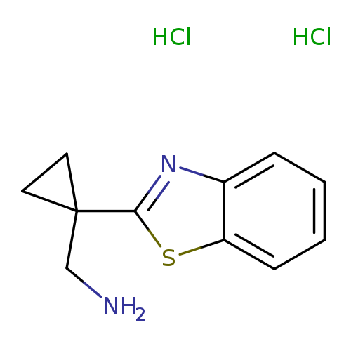 "1-[1-(1,3-benzothiazol-2-yl)cyclopropyl]methanamine dihydrochloride"