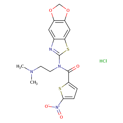 N-[2-(dimethylamino)ethyl]-N-{4,6-dioxa-10-thia-12-azatricyclo[7.3.0.0^{3,7}]dodeca-1(9),2,7,11-tetraen-11-yl}-5-nitrothiophene-2-carboxamide hydrochloride