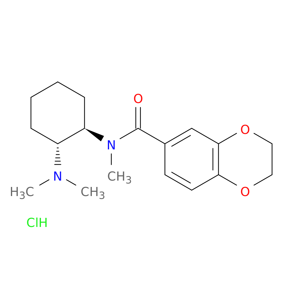 trans-N-2-(dimethylamino)cyclohexyl)-N-methyl-2,3-dihydrobenzo[b][1,4]dioxine-6-carboxamide,monohydrochloride