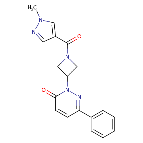 2-[1-(1-methyl-1H-pyrazole-4-carbonyl)azetidin-3-yl]-6-phenyl-2,3-dihydropyridazin-3-one