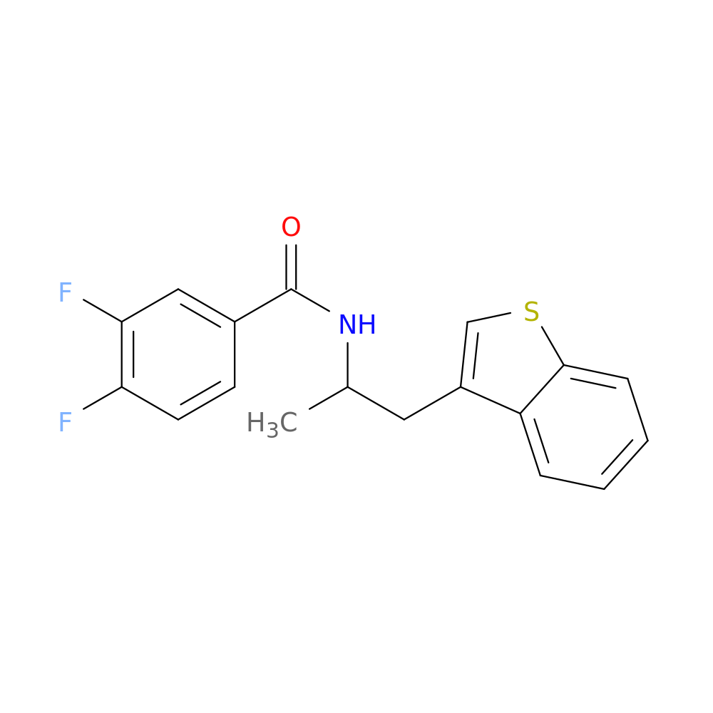 N-[1-(1-benzothiophen-3-yl)propan-2-yl]-3,4-difluorobenzamide