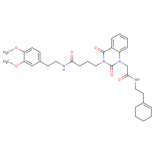 4-[1-({[2-(cyclohex-1-en-1-yl)ethyl]carbamoyl}methyl)-2,4-dioxo-1,2,3,4-tetrahydroquinazolin-3-yl]-N-[2-(3,4-dimethoxyphenyl)ethyl]butanamide