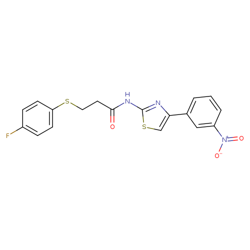 3-[(4-fluorophenyl)sulfanyl]-N-[4-(3-nitrophenyl)-1,3-thiazol-2-yl]propanamide