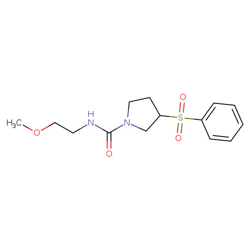 3-(benzenesulfonyl)-N-(2-methoxyethyl)pyrrolidine-1-carboxamide