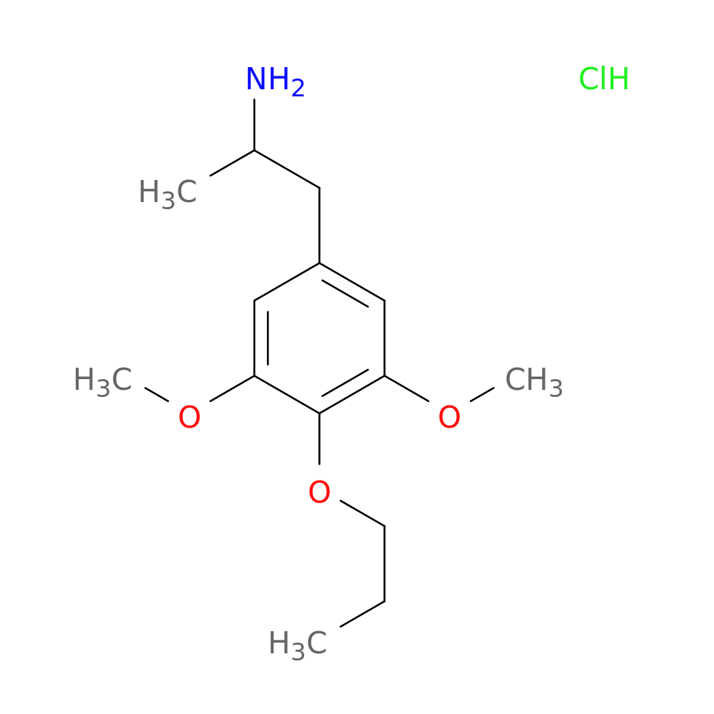 1-(3,5-dimethoxy-4-propoxyphenyl)propan-2-amine,monohydrochloride