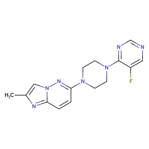 5-fluoro-4-(4-{2-methylimidazo[1,2-b]pyridazin-6-yl}piperazin-1-yl)pyrimidine