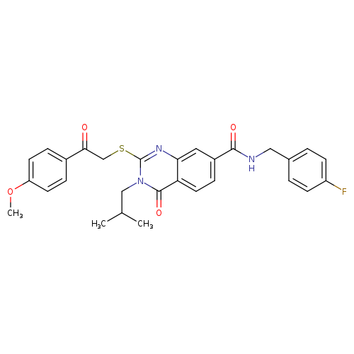N-[(4-fluorophenyl)methyl]-2-{[2-(4-methoxyphenyl)-2-oxoethyl]sulfanyl}-3-(2-methylpropyl)-4-oxo-3,4-dihydroquinazoline-7-carboxamide