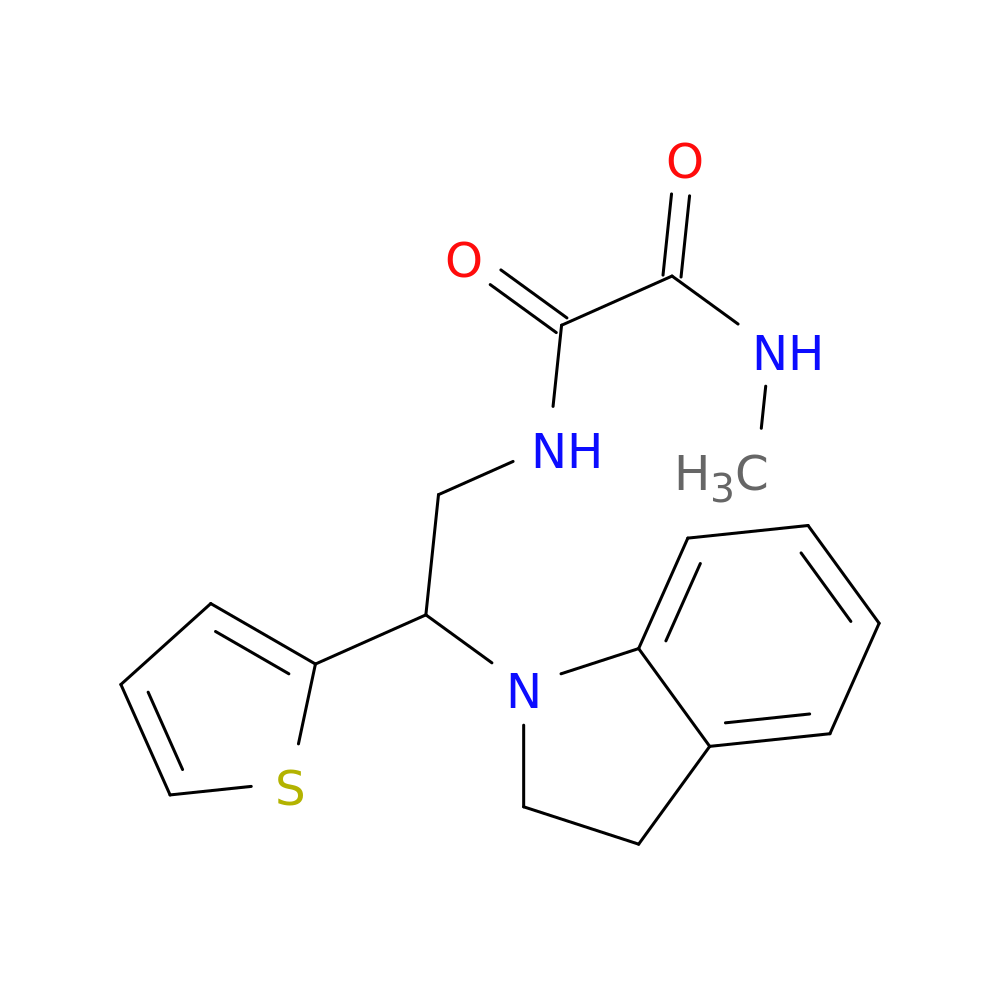 N'-[2-(2,3-dihydro-1H-indol-1-yl)-2-(thiophen-2-yl)ethyl]-N-methylethanediamide