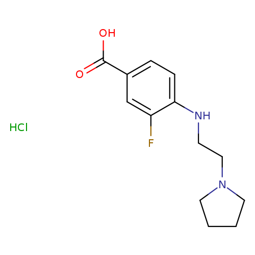 3-fluoro-4-{[2-(pyrrolidin-1-yl)ethyl]amino}benzoic acid hydrochloride