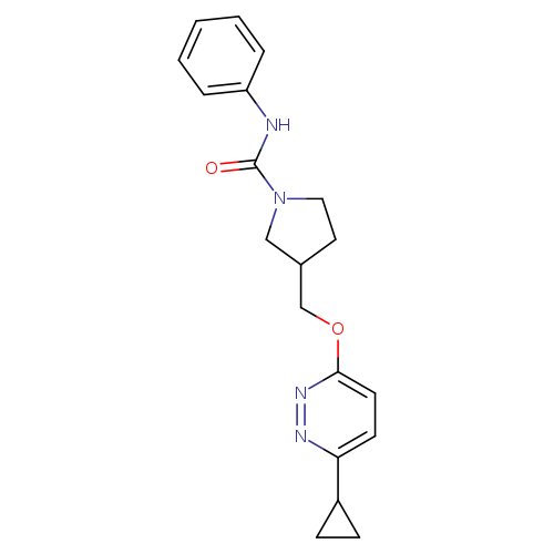 3-{[(6-cyclopropylpyridazin-3-yl)oxy]methyl}-N-phenylpyrrolidine-1-carboxamide