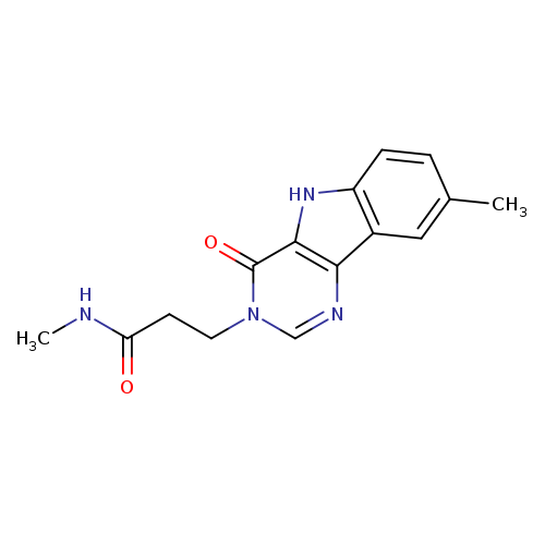 N-methyl-3-{8-methyl-4-oxo-3H,4H,5H-pyrimido[5,4-b]indol-3-yl}propanamide