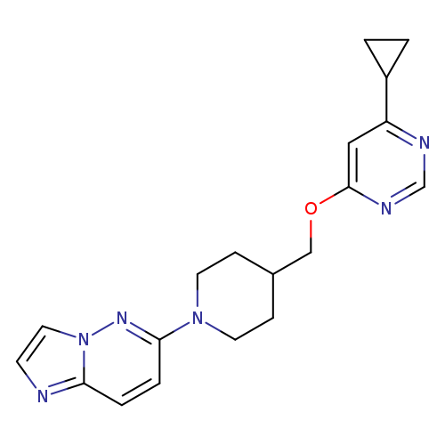 4-cyclopropyl-6-[(1-{imidazo[1,2-b]pyridazin-6-yl}piperidin-4-yl)methoxy]pyrimidine