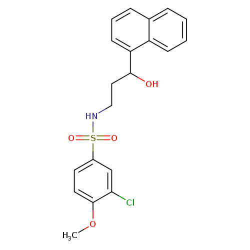 3-chloro-N-[3-hydroxy-3-(naphthalen-1-yl)propyl]-4-methoxybenzene-1-sulfonamide