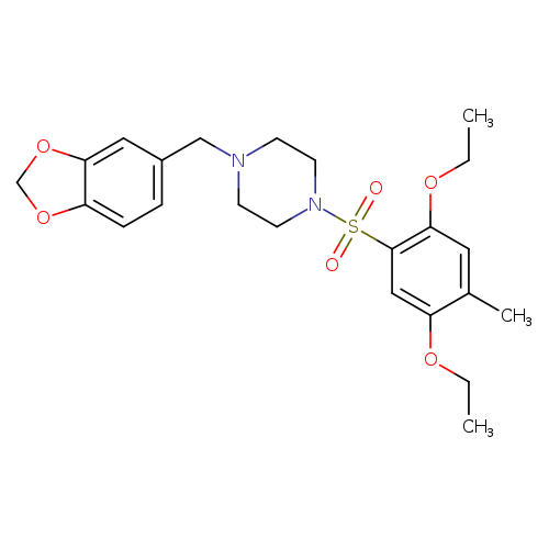 1-[(2H-1,3-benzodioxol-5-yl)methyl]-4-(2,5-diethoxy-4-methylbenzenesulfonyl)piperazine