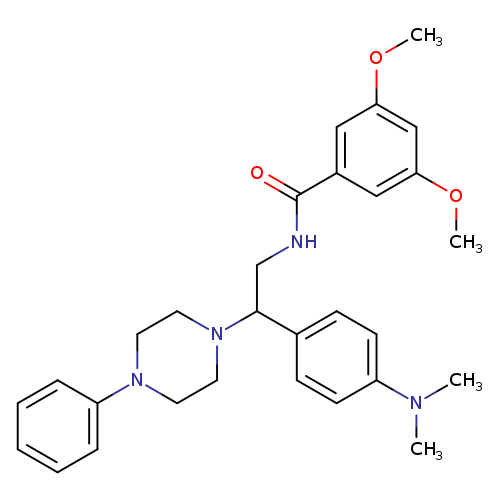 N-{2-[4-(dimethylamino)phenyl]-2-(4-phenylpiperazin-1-yl)ethyl}-3,5-dimethoxybenzamide