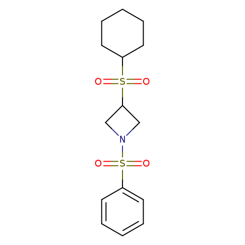 1-(benzenesulfonyl)-3-(cyclohexanesulfonyl)azetidine