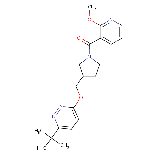 3-tert-butyl-6-{[1-(2-methoxypyridine-3-carbonyl)pyrrolidin-3-yl]methoxy}pyridazine