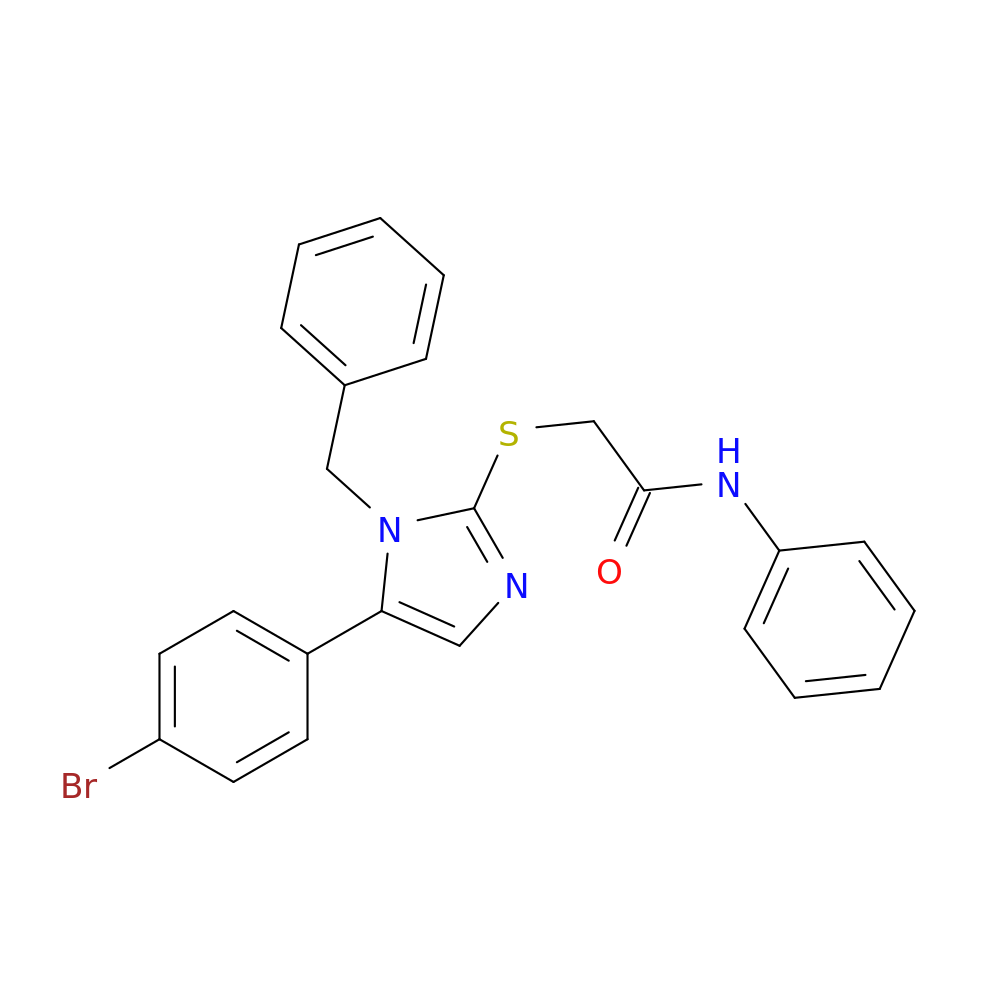 2-{[1-benzyl-5-(4-bromophenyl)-1H-imidazol-2-yl]sulfanyl}-N-phenylacetamide