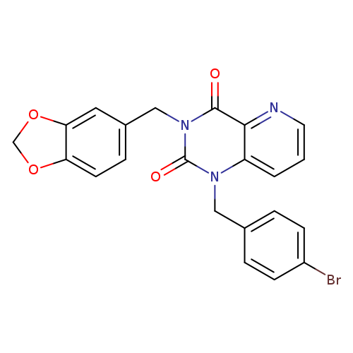 3-[(2H-1,3-benzodioxol-5-yl)methyl]-1-[(4-bromophenyl)methyl]-1H,2H,3H,4H-pyrido[3,2-d]pyrimidine-2,4-dione