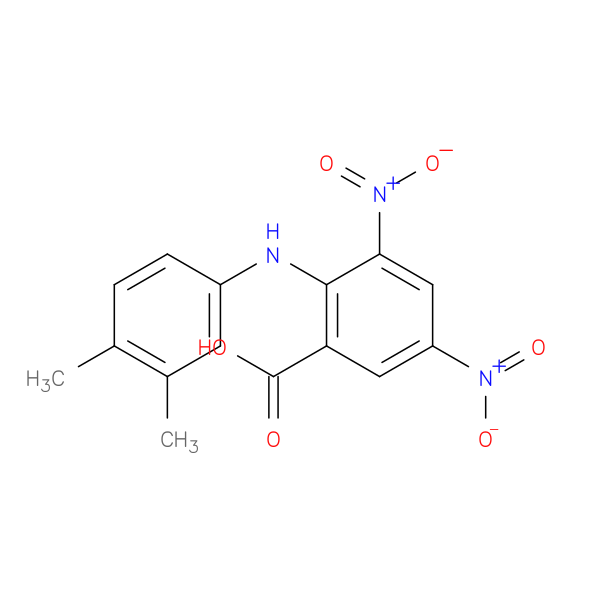 Benzoic acid, 2-[(3,4-dimethylphenyl)amino]-3,5-dinitro-
